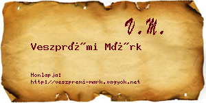 Veszprémi Márk névjegykártya